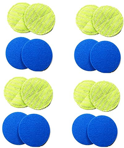 Power Mop - 16 panni in microfibra e lucidatrice per mocio elettrico senza fili, kit di pulizia e lucidatura