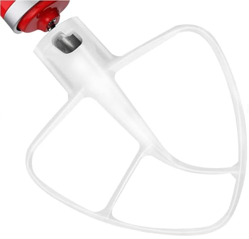 K45B Coated Flat Beater Compatible with KitchenAid Paddle for Mixer, KitchenAid Accessories and Attachments for 4.5-5 Quart Tilt-Head Stand Mixer，White