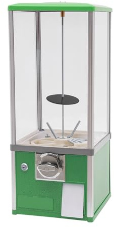 Ageanbri Vending Machine, 25 Cents Commercial Candy Gumball Machine, 25 in Huge Load Capacity Gumball Bank, Vending Machine for 700-800 Coins, Perfect for Game Stores and Retail Stores (Dark Green)