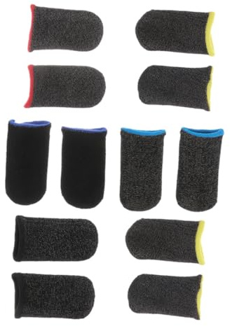 SOPOTUTU 6 Fundas para Dedos Antideslizantes Transpirables Cubiertas para Pulgar y Dedos Protectores Profesionales para Manos Absorbentes de Sudor para Gaming y Uso Diario