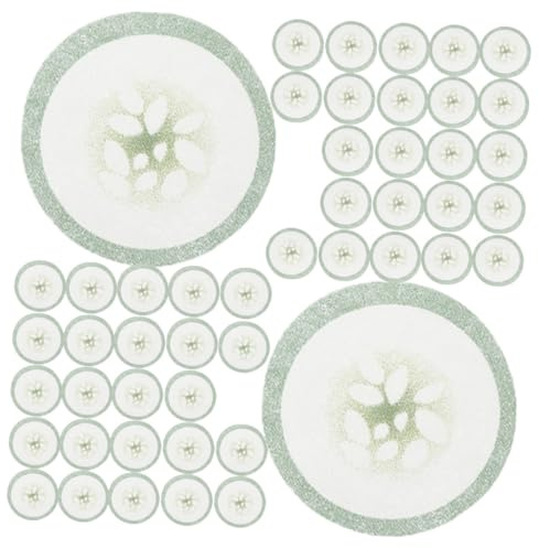 LIFKOME 200 piezas Unidades de para Ojos con Estampado de Pepino de Cuidado Ocular para Adultos Almohadillas de Tela No Tejida Suaves y Transpirables para Hidratación y Uso Diario