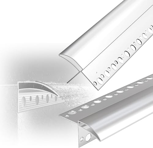 tejado lluvia deflector Dispositivo Desviador De Lluvia Para Alféizar De Ventana, Moldura Decorativa/protectora Para Pared Exterior, Riel De Goteo Para Borde(2 pcs,L W 180cm x 20mm)