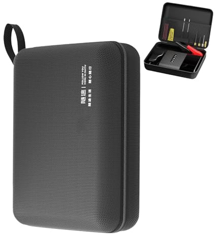 Generico Borsa Organizer – EVA PU 22x18x7 Cm | Custodia Rigida | Scatola Per Elettronici Portatile Per Cavi Power Bank E Unità USB Nella Scuola Di Viaggio D'affari E Nell'uso Quotidiano