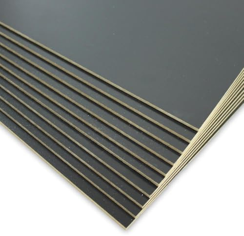 PEGBOARD 5mm 60 x 40 cm 10er Set MDF-Platten | schwarz lackiert, Perfekt für Lasergravur, CNC-Bearbeitung | präzise Zuschnitte