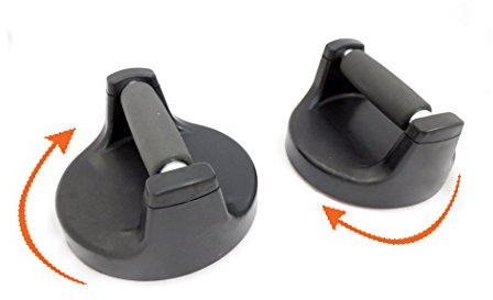 Pushup Rotating Power Bar Grips - Non Slip Swiveling Grip Handle Push up Stands For Fitness Workout Home Gym - Eliminates Strain - 2 pack