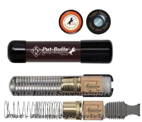 Made in Italy Put-Butts Spegni Sigaro Singolo per Toscano L 080 REMOVER, Originale, Interno Estraibile per Pulizia e sua DURATA. Tappo Visore Capsula, per Toscanello, per Ammezzati. Dark Brown