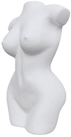Fenteer Weiblichen Körper Form Blume Vase, Harz Vasen für Moderne Boho Wohnkultur, Menschlichen Körper Figuren Vase, innen Kunst Trockenen Blume Pflanzer - White
