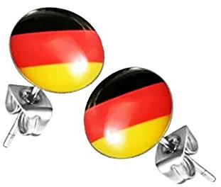 Taffstyle Ohrstecker Ohrringe Fahne Fussball EM WM Länderflagge Fanartikel Land Flagge Schmuck Herren Damen