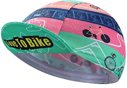 BikingBros Funny Cycling Cap - Polyester Cycling Hat-Under Helmet - Cycling Helmet Liner Breathable&Sweat Uptake, B11, One Size