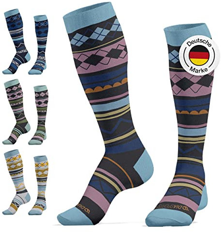 Diasports HIPSTERS Skisocken Herren & Damen aus MERINOWOLLE I Atmungsaktive & super weiche Merino Skisocken I Stylische Thermo Ski Socken für Ski & Snowboard I Ski Socks I Skisocken Damen & Herren