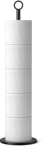 Toilettenpapierhalter-Ständer, freistehender Toilettenpapierhalter mit Reservefunktion, Edelstahl-Klopapierhalterständer für Badezimmer, bietet Platz für 4–6 Rollen