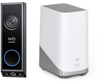 eufy Security Video Doorbell E340 (with HomeBase 3), 2K Full HD Dual Cameras&Head-to-Toe View,Wired/Battery Power,Delivery Guard,Color Night Vision,Two-Way Talk, Local Expandable Storage up to 16TB