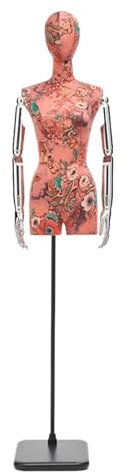 Schneiderpuppe Verstellbar mit Bedrucktem Buntem Samt, Spiegel-Metallsockel aus Edelstahl, Mannequin-Torso Anwendbar auf Bekleidungsgeschäft Brautkleid Puppen ( Size : Black square , Color : Light red