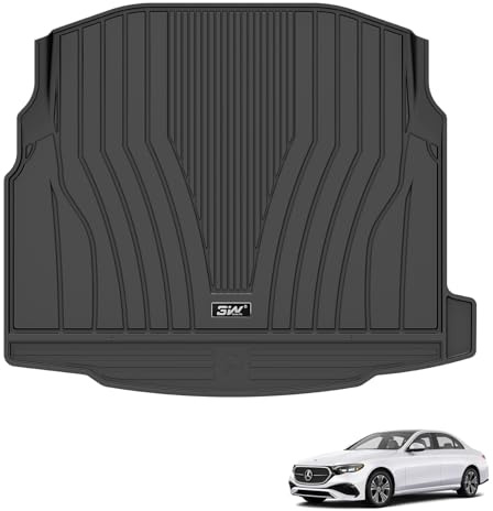 3W Boot Liner Fit for Mercedes Benz E Class W213 2017-2023, Recyclable TPE Heavy Duty Trunk Mats for All Weather, Pet Dog Friendly Car Boot Cover Accessories Benz E Class Mats
