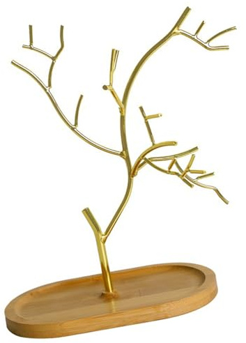 Ukbzxcmws Elegante soporte para joyas, soporte para collares, exhibición de joyas, forma de árbol, joyas para organizar accesorios