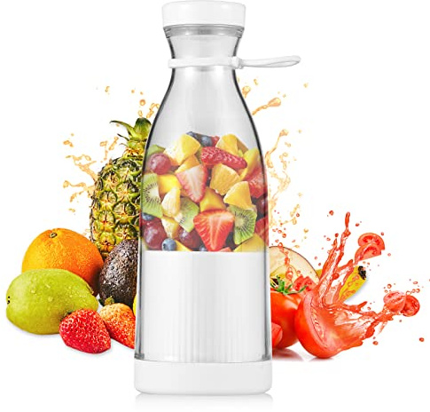 Sanfoelek Portable Mini Electric Blender 300ml Juicer Cup 6 s for Smoothie Milkshake Juice Baby Food Built-in Battery for Travel Sports Kitchen Office Outdoors