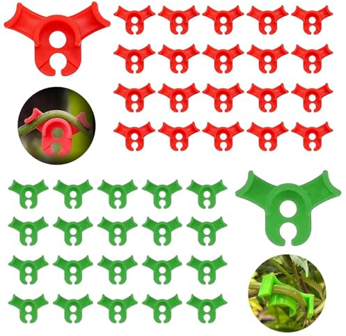 40 Stück Lst clips,Pflanzenbieger,Pflanzenclips,Low Stress Training,90 Grad Winkel Pflanzenstützklammern,Pflanzentrainer für Niedrige Belastung,Zum Biegen von Pflanzenstämmen Ändern der Wuchsrichtung.