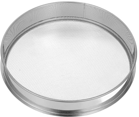 Didiseaon Garden Sieve Soil Sifter Stainless Steel Strainer for Sifting Top Soil Compost Outdoor Plants Sifting Pan