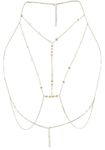 TPZORJX Minimalista Elegante Catena Corpo - Regolabile Catena del Ventre Catena Della Belly Chain Spiaggia Estiva Gioielli per Donne Ragazze(Oro)