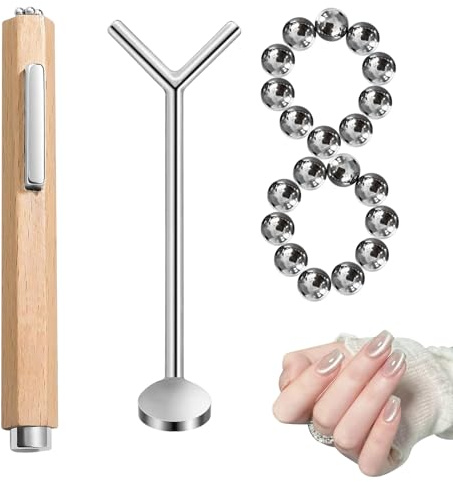 4 Pcs Cat Eye Magnet for Nails, 3-in-1Heart Nail Magnet for Nail Art | Rapid Forming Heart Nail Art Magnet, Wooden Handle Nail Magnet Cat Eye Gel Nail Polish, for Salon Home DIY Manicures