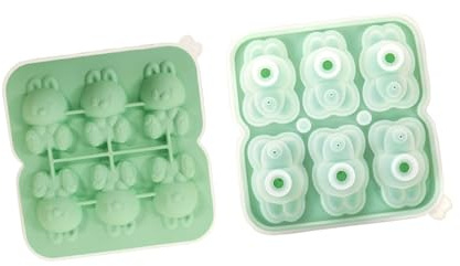 KieTeiiK Libérez Facilement Les Moules À Glace Fabricant De Silicone Flexible Plateau en Forme Jolis Lapins pour Congélateurs Soupe Jus Vin Plateaux À Glace pour Congélateurs Libérez