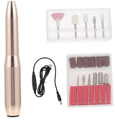 Beaupretty Ponceuse Ongles Usb Portable Réglable Avec Fraises Polisseur Électrique Stylo Pour Manucure Professionnelle Salon Et Maison