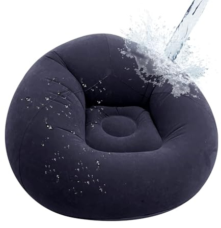 Vhjlfig Aufblasbare Couch 103x103x60cm Bequemes Luftsofa PVC Aufblasbarer Sitzsack Tragbares Outdoor Camping Air Sofa Für Camping Picknick Reisen