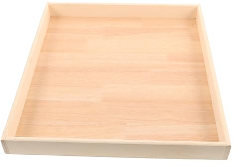 VICASKY Kids Wooden Sand Tray Sandbox with Cover for Toddlers, Beige Wood Kids Sand Table with Desktop Storage Design, Promotes Fine Motor Skills Development for Home and Outdoor Play