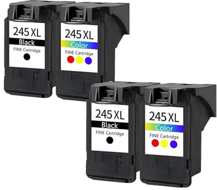 GAOLINLINOZ PG245 CL246 Tintenpatrone PG245 CL246 Ersatz for C-anon Pixma MG2922 MG2924 MG3020 MG3022 TR4520 TR4522 MX490 MX492 Drucker(2Black 2Color)
