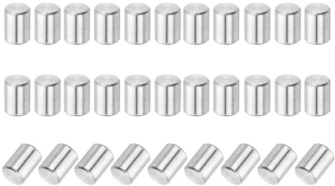 QUARKZMAN 110 Stück 304 Edelstahl Zylinderstift 3mm Durchmesser, 4mm Lange Dübelstifte Metall Regalstifte für Kleiderschrank Kommode Schrank Bücherregal Industrie Haushalt Möbel Regale