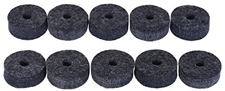 Lot de 10 patins en feutre pour cymbales - Forme ronde parfaite - Protège les cymbales