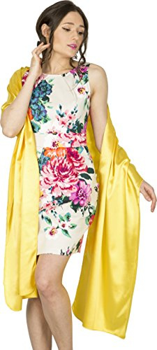 BlackButterfly Satin Stola Schal Damen | Hochzeit & Standesamt, Umschlagtuch, Schultertuch, 48 x 241 cm, Braut & Abiball, Glänzend, Einheitsgröße