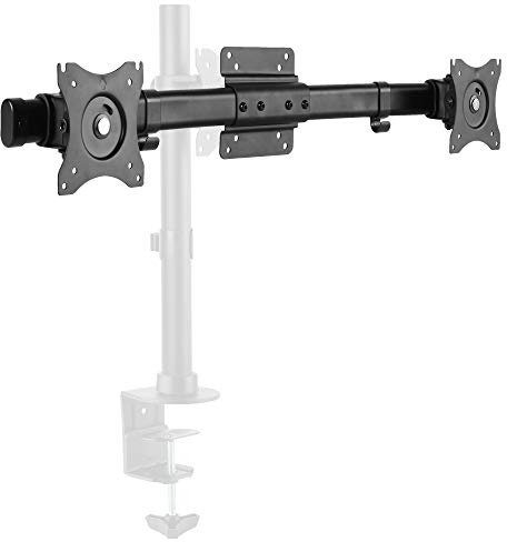 RICOO CZ0012 VESA Plaque Extension 2 Écrans 13 17 19 22 24 27 Pouces VESA 75x75 Orientable Inclinable Adaptateur Support Moniteur de Table sur Pied