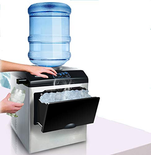 Ice Maker 220V Stainless Steel Bullet Ice Cube Maker Machine Countertop Ice Maker with Cool Water Dispenser for Office Space Saver