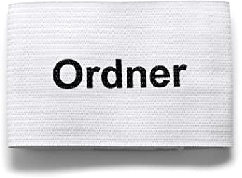 Sportacular Gear Ordner-Armbinden Sets (5 oder 10 STK.) mit Klettverschluss weiß individuell anpassbar | Ordnerarmbinde Binde