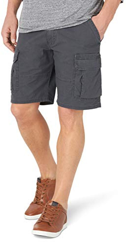 Wrangler Authentics Men's Classic Cargo Stretch Short, Anthracite, 42