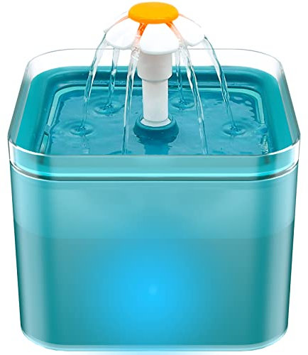 Cat Water Fountain for Drinking: Cat Fountain - Water Fountain Kitten Bowl Indoor - 2L Pet Fountain - Pet Water Dispenser for Small Dogs - Ultra Silent - Multiple Filtration - AONBOY