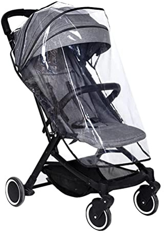 Fencelly Universellt regnskydd för barnvagn, transparent, vattentät, vindtät