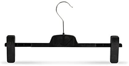 RSR Hangers Hosenbügel CL Hosenspanner 20 Stück Kleiderbügel Kunststoff 40 cm | rutschfeste gummierte und verstellbare Klammern | platzsparend | 360° drehbarer Haken