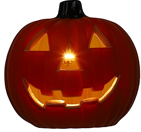 Toyvian Halloween Pumpkin Lantern Décorations Halloween LED Pumpkin Light Party Fourniture Halloween Light Pumpkin Figurine Décoration Battera Forted for Garden Patio Front Door Table