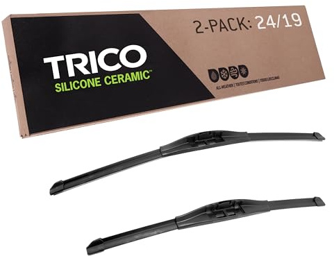 TRICO Silicone Ceramic™ (90-2419) 24 & 19 Inch Pack of 2 Automotive Replacement Windshield Wiper Blades For my Car, Super Premium All Weather Beam Blade for Select Vehicle Models
