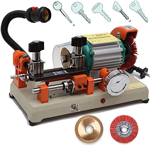 AWDIUM Horizontal Key Duplicating Machine (2as),120W Key Cutting Machine,Manual Key Copy Machine with Brush Lengthen Clamp,Locksmith Tools,for Car,Motorcycle,Electric car Keys,Door Lock Keys