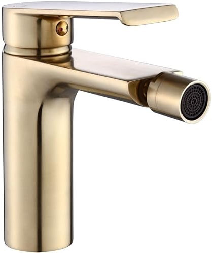 Rea Bidetarmatur HASS GOLD Mischbatterie für Bidet aus Messing Einhand-Bidetbatterie für Toilette Bad WC (Gold)