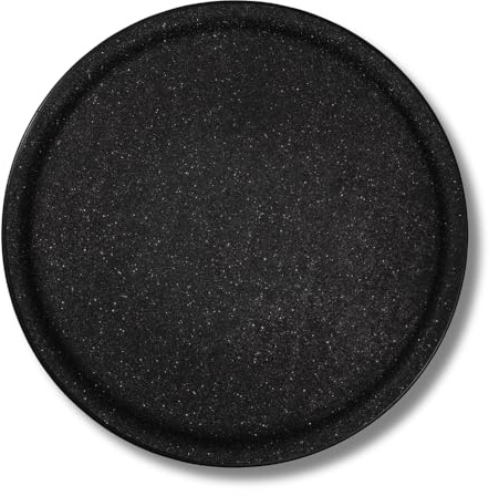 Platex - Plateau Limonadier Rond de Service Stars Noir 36 cm - Fabrication Française - Plateau Design Décoratif pour La Table - Plateaux Élégants - Antidérapant , Plusieurs Coloris Disponibles