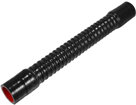 X AUTOHAUX 1Pcs 38mm 1.50ID 400mm 15.75 Tubo in Silicone Nero Rosso 0° | Nero Rosso, Tubo di Raffreddamento Auto Universale