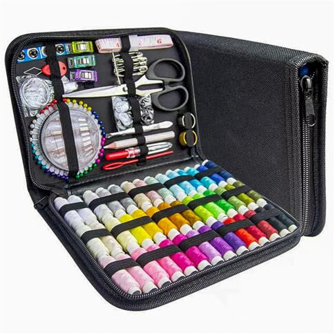 JUNING Nähset mit Nähzubehör, 42 Spulen Faden, Großformat Premium Näh, komplettes Nähzeug für Anfänger,Reisende, Verwandte und Freunde