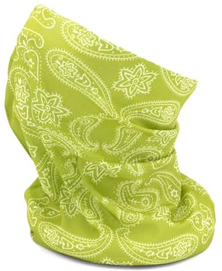 MAPIMANIA -Schlauchschal Herren Damen paisley grün, Multifunktionstuch Sommer, Motorrad Halstuch, UV Schutz, Bandana, Stirnband, Kopftuch