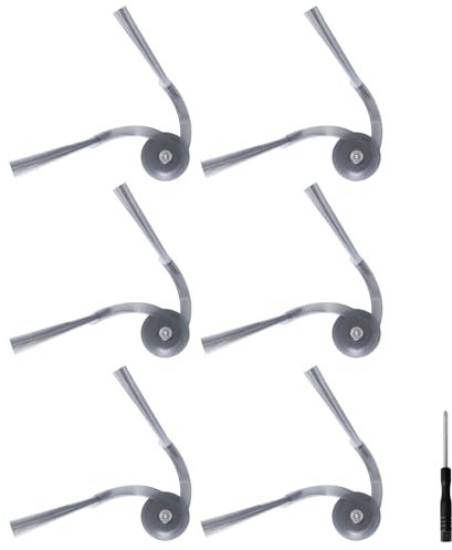 Fixbetter 6 Stück FlexiArm Arc Seitenbürsten für Roborock Qrevo S5V / Qrevo Curv/Qrevo Edge/Qrevo Curve/Qrevo Curv S5X / Qrevo EDGE S5A, für Roborock Saros 10 / Saros 10R Staubsaugerzubehör