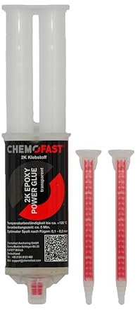 1x Remstaler 2K EPOXIDKLEBER | Kraftkleber | extra Stark für Innen- und Außenbereich inkl. 2 Mischer | transparent