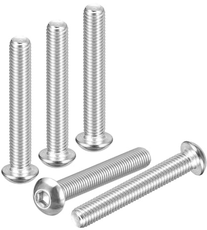 DTGN M10-1.5x65mm Linsenkopfschrauben mit Innensechskant - 10er Pack - Geeignet für Rennrad, Auto, Motorrad - 304 Edelstahl weiß lackiert - Sechskant-Antriebsbefestigungen